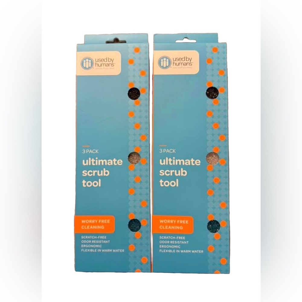 Used By Humans™ Scrub Tool - 3 Sponges per Box Anti-Scratch (Set of 2)